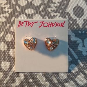 Betsey Johnson Heart Earrings